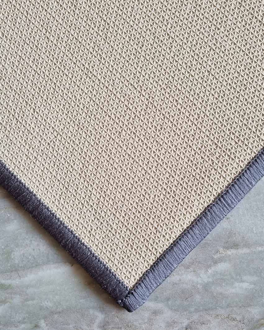 Beige Earth Tiles Anti-Slip Nylon Rug | 3x5 ft