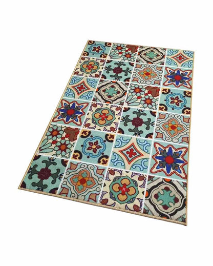 Multicolor Big Blooms Anti-Slip Rug | 3x5 Ft