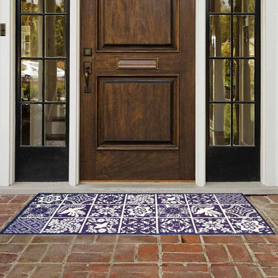 Arabesque Tiles Nylon Anti-Slip Runner Floor Mat | 47x20 inches