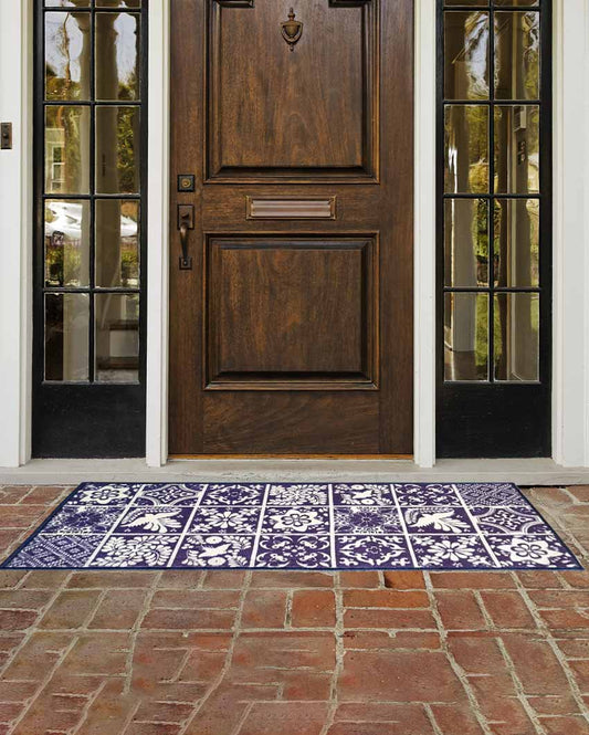 Arabesque Tiles Nylon Anti-Slip Runner Floor Mat | 47x20 inches