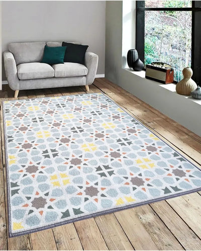 Star Design Tile Anti-Slip Rug | 3 x 5 Ft