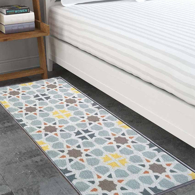 Blue Star Tiles Nylon Anti-Slip Runner Floor Mat | 47x20 inches