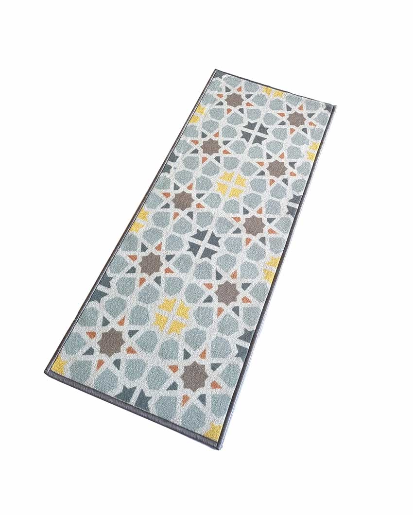 Blue Star Tiles Nylon Anti-Slip Runner Floor Mat | 47x20 inches