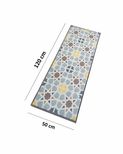 Blue Star Tiles Nylon Anti-Slip Runner Floor Mat | 47x20 inches