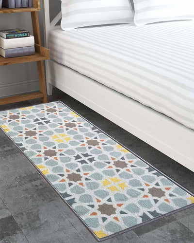 Blue Star Tiles Nylon Anti-Slip Runner Floor Mat | 47x20 inches