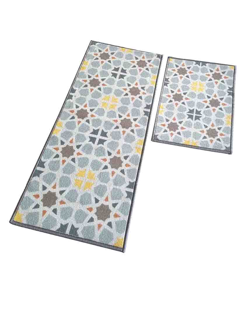 Blue Star Tiles Nylon Anti-Slip Runner & Floor Mat Set
