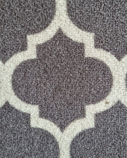 Islamic Trellis Anti-Slip Rug | 3 x 5 Ft Grey