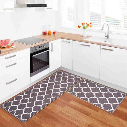 Trellis Nylon Anti-Slip  Kitchen Mat Set