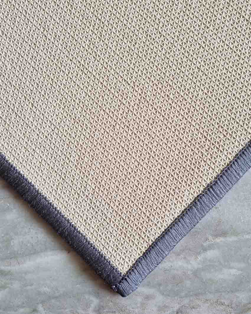 Trellis Nylon Anti-Slip Runner & Floor Mat Set Grey