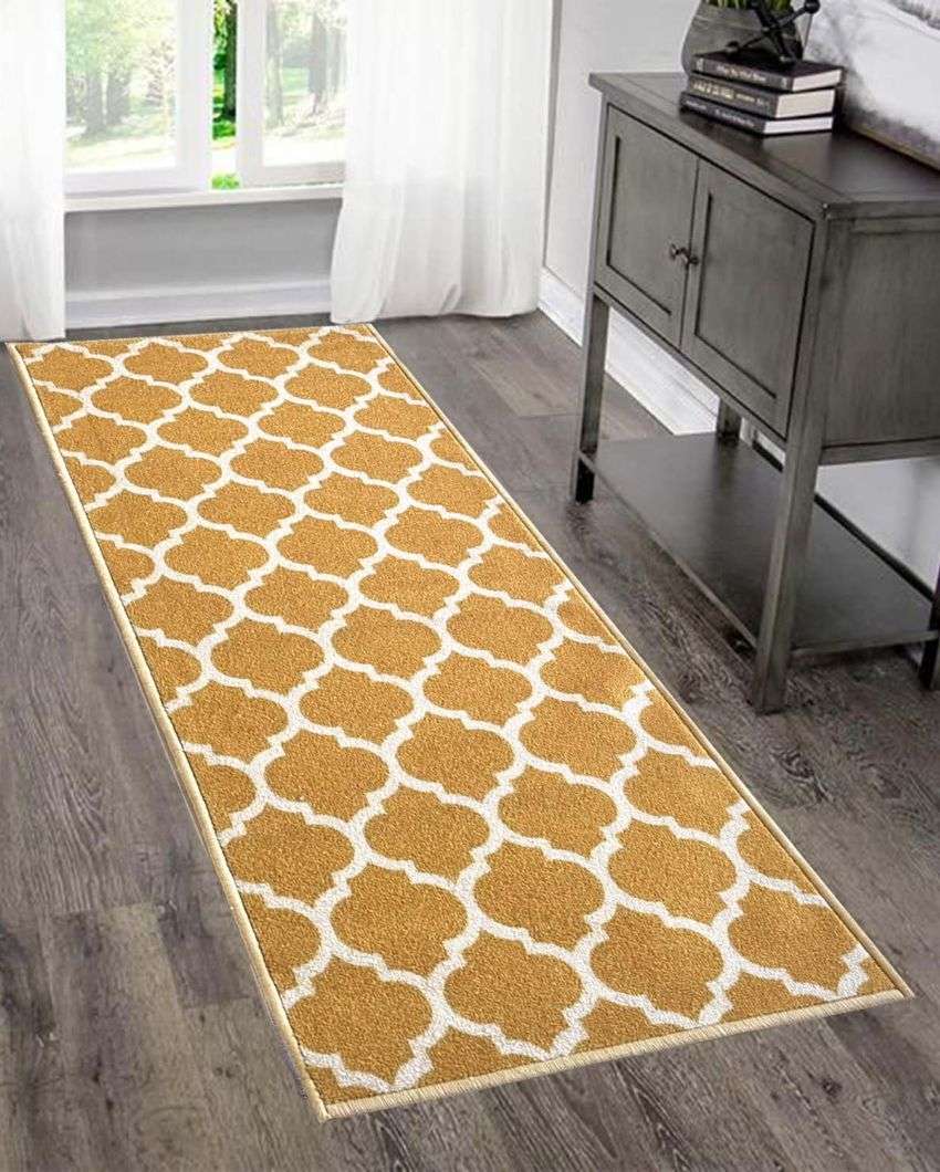 Trellis Nylon Anti-Slip Runner Floor Mat | 47x20 inches