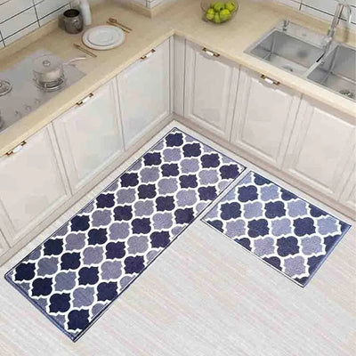 Nylon Trellis Anti-Slip Kitchen Mat Set