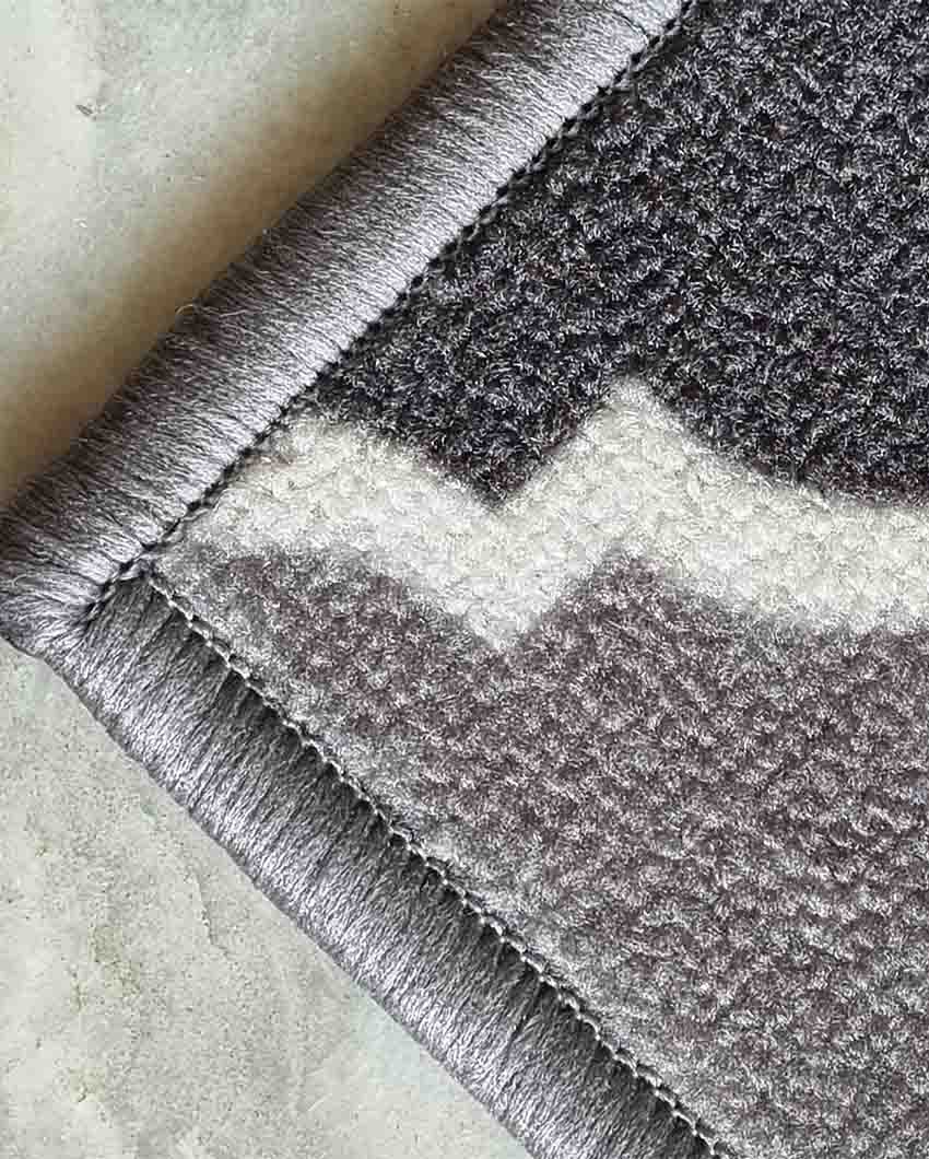 Nylon Trellis Anti-Slip Runner & Floor Mat Set Dark Grey