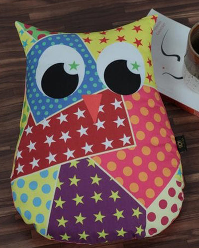 Owl Shaped Polyester Kids Cushion