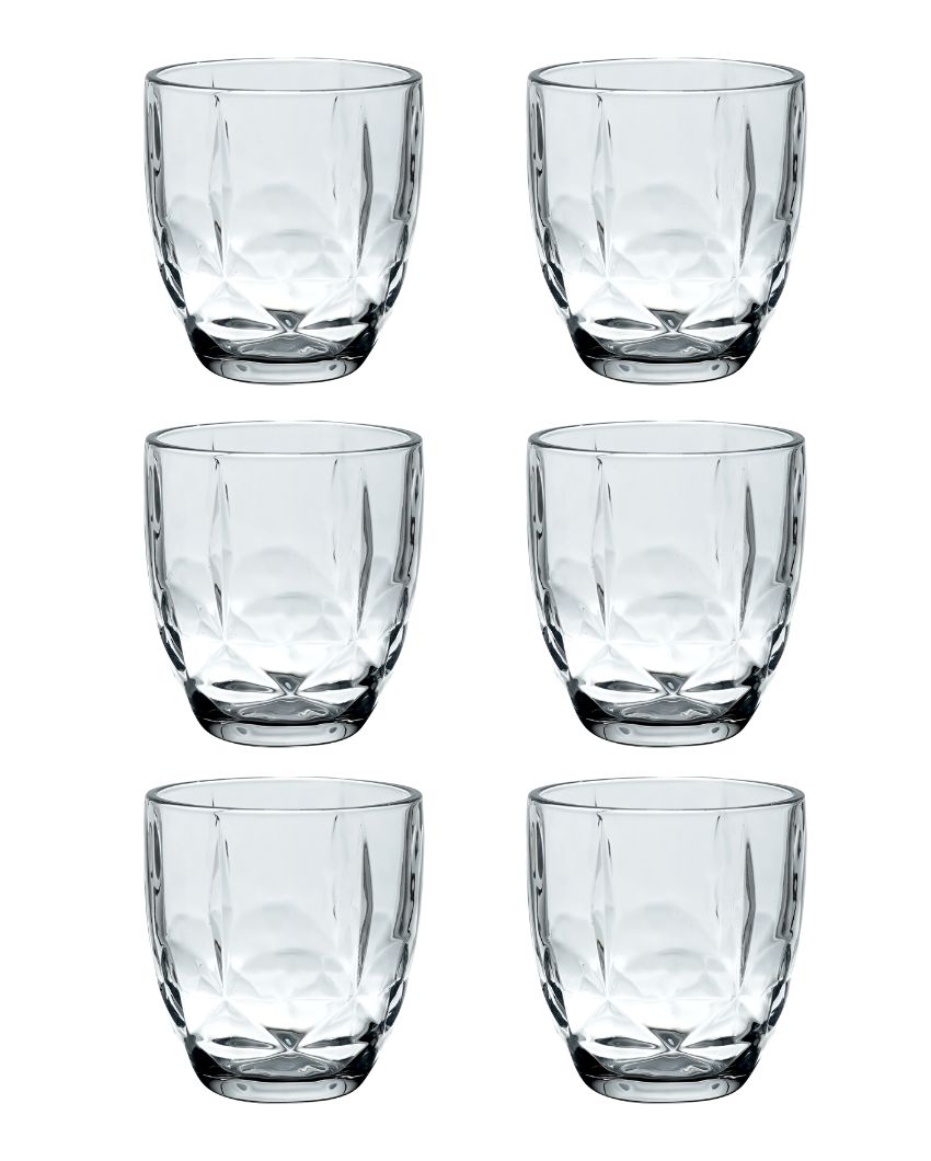 Lavish Glass Water & Juice Glasses | Set Of 6 | 225 ML