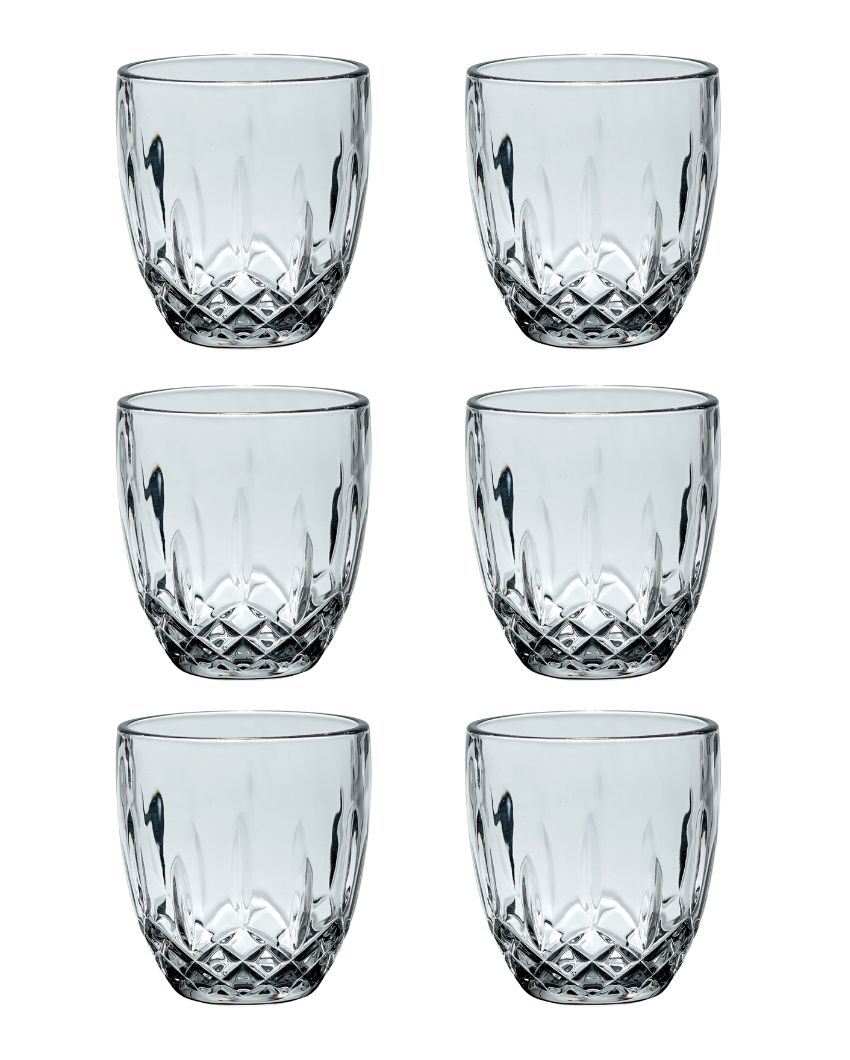 Criss-Cross Design Water Juice & Glasses | Set Of 6 | 225 ML