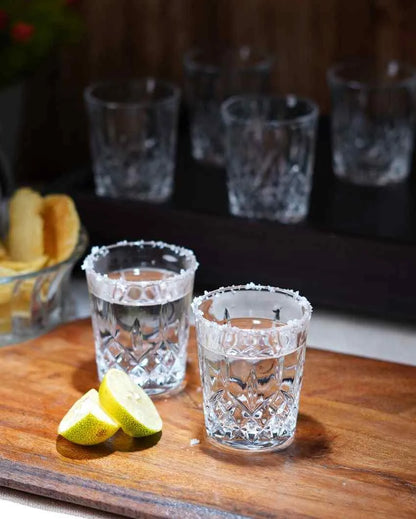 Glass Vodka Shot Glasses | Set Of 6 | 50 ML