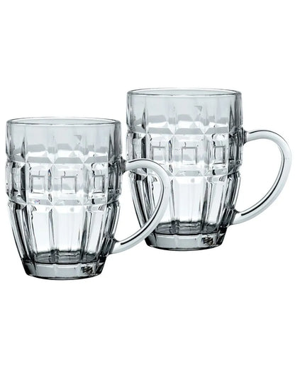 Glass Pint Beer Glasses | Set Of 2 | 390 ML