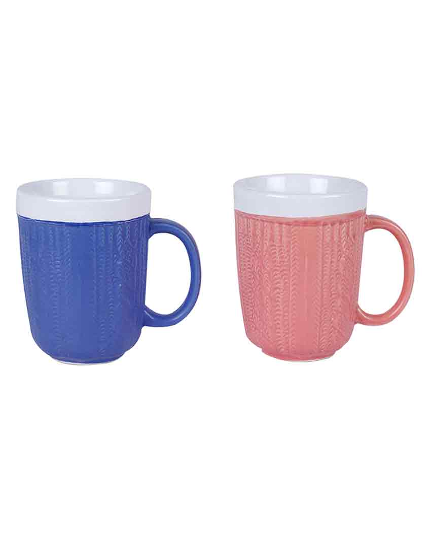 Multicolor Sweater Shaped Ceramic Coffee Mugs | Set Of 2