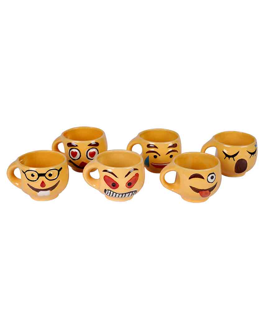 Emoji Ceramic Cups | Set Of 6