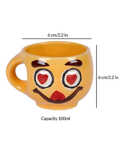 Emoji Ceramic Cups | Set Of 6