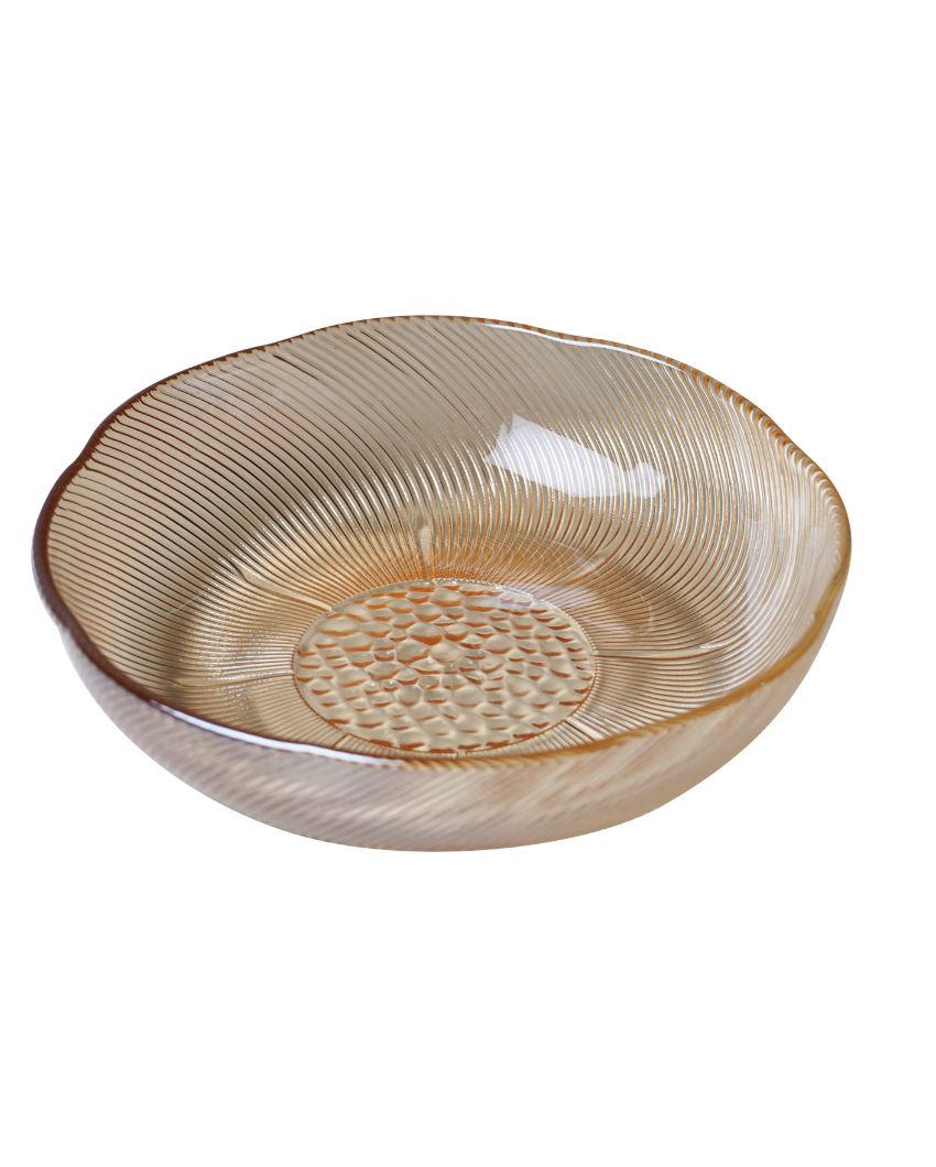 Beautiful Glass Serving Bowls | Set Of 6 Gold