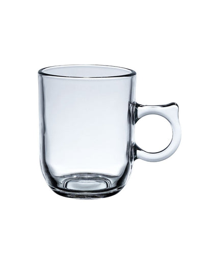 Conical Shaped Glass Tea & Coffee Mugs | Set Of 6