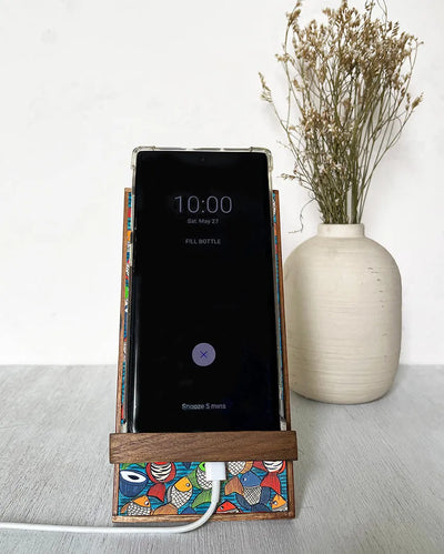 Wooden Sleek And Minimalist Phone Stand For Any Desk | 7 x 3.5 inches