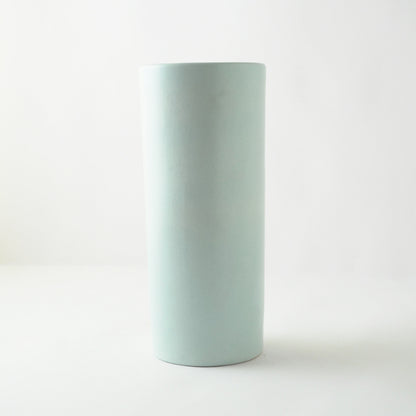 Sky Blue Cylindrical Ceramic Vase Default Title