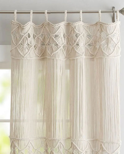 Macrame Bohemian Window Curtain | 3 Feet