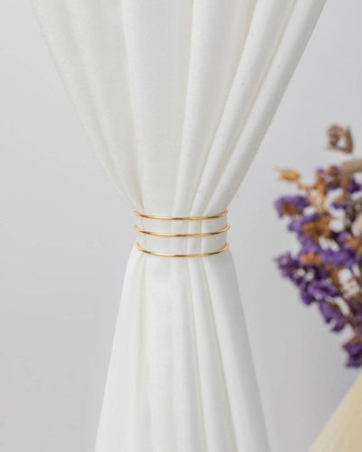 Golden Metallic Curtain Tie Belt | 4 x 3.5 inches