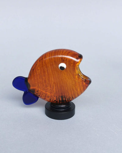 Amber Dreams Glass Fish Table Decor