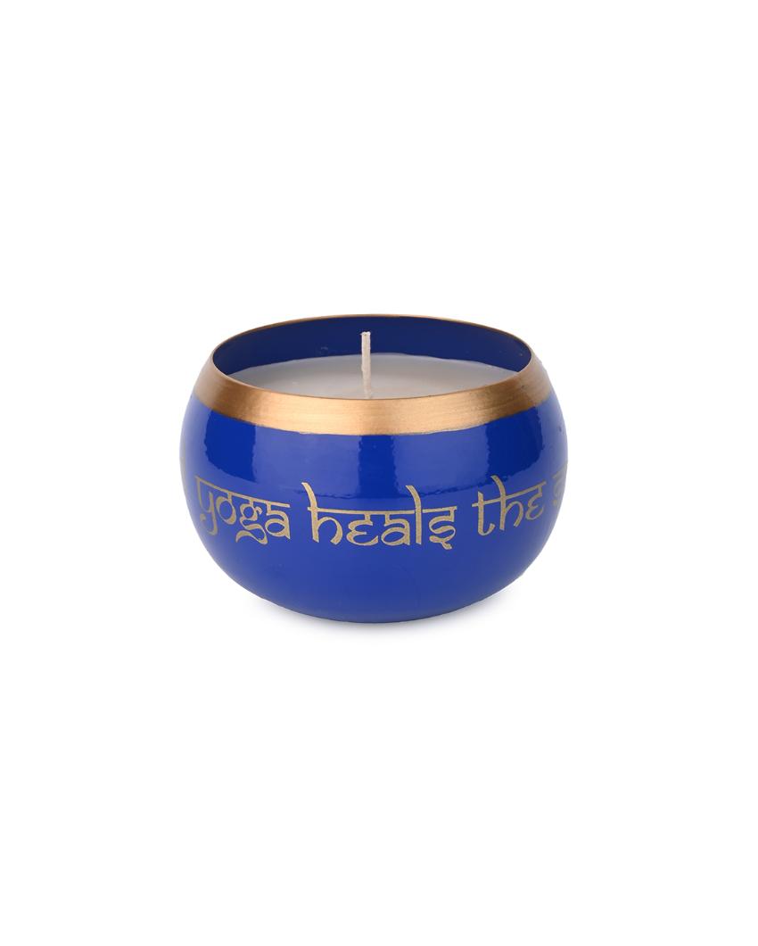 Harmony Flame Metal Jar Candle | 4 x 3 inches