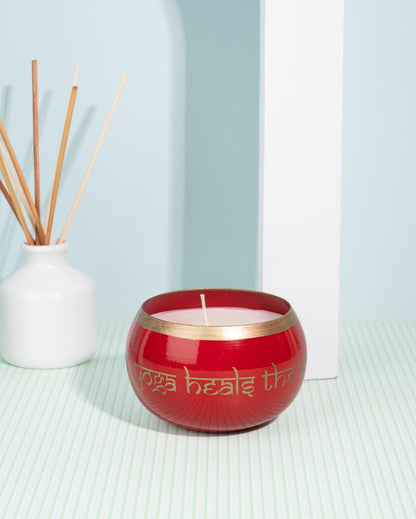 Harmony Flame Metal Jar Candle | 4 x 3 inches