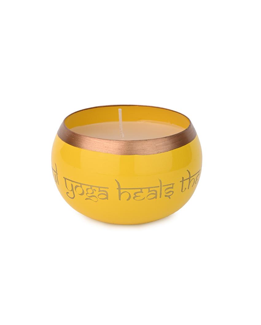 Harmony Flame Metal Jar Candle | 4 x 3 inches