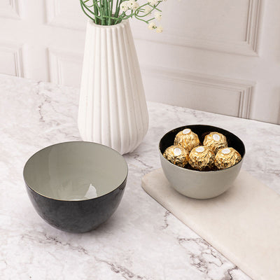 Metalic Slate Gem Bowls | Set of 2 Default Title