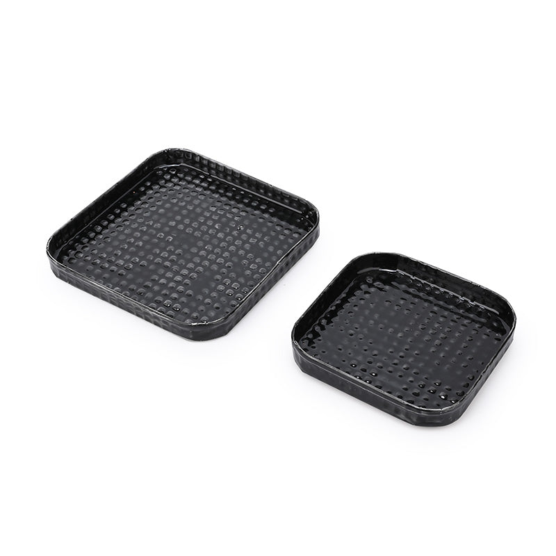 Marine Majesty Platter Cum Organizer | Set of 2 Black