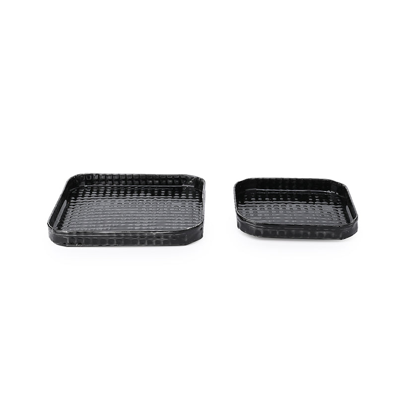 Marine Majesty Platter Cum Organizer | Set of 2 Black