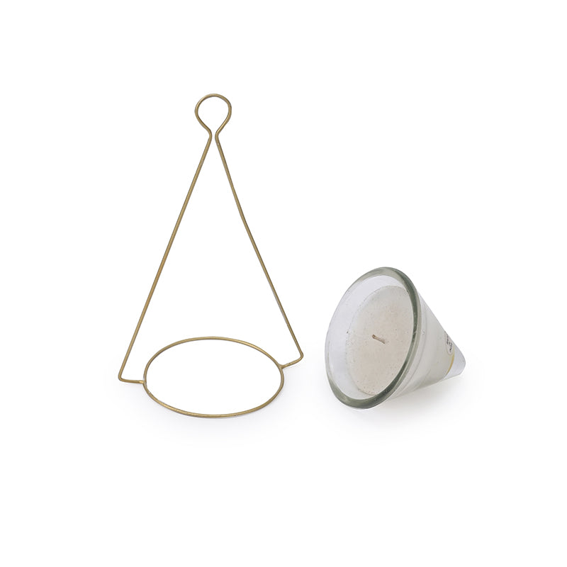 Triangle Zen Candle Lantern | Set of 2