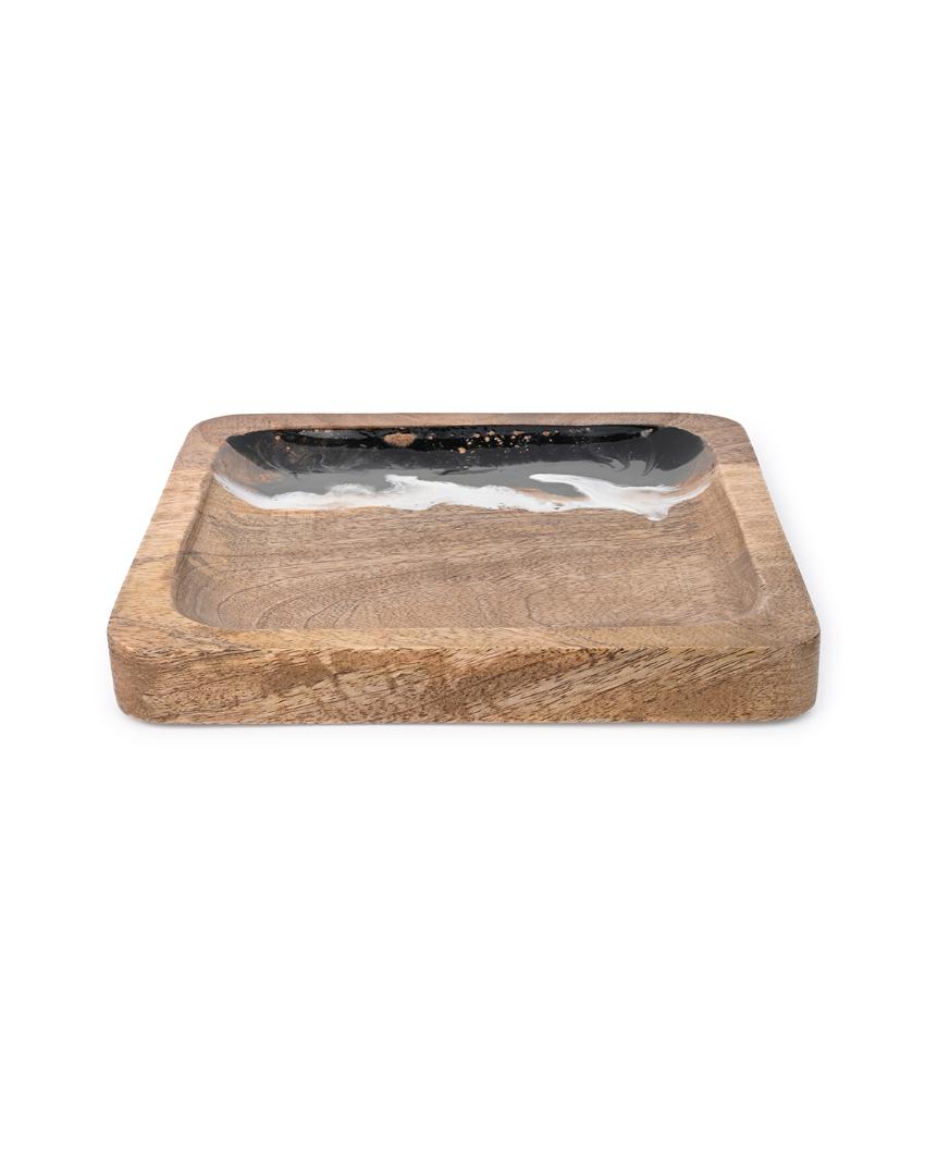 Fancy Grove Square Wooden Platter | 8 x 8 inches