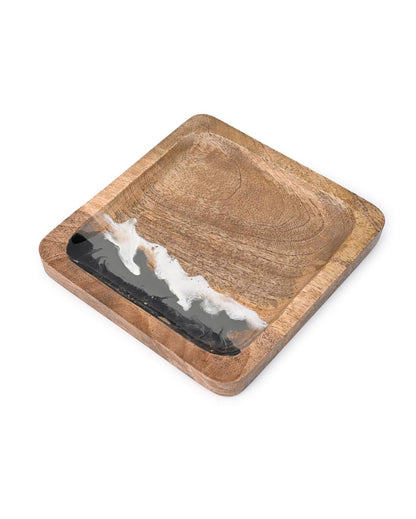 Fancy Grove Square Wooden Platter | 8 x 8 inches