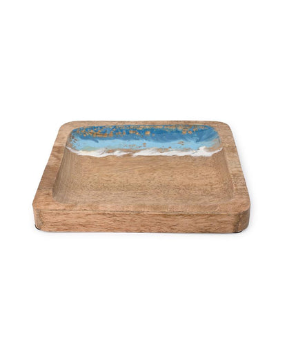 Fancy Grove Square Wooden Platter | 8 x 8 inches