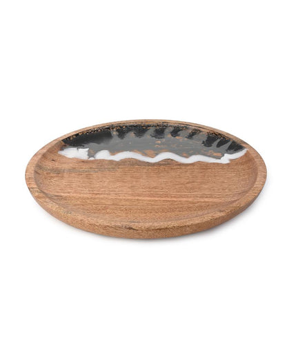 Modern Grove Round Wooden Platter | 10 inches