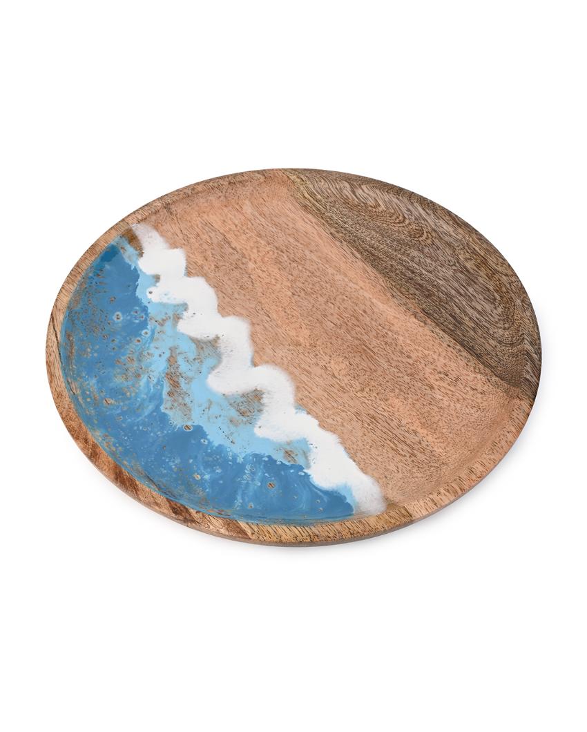 Stylish Grove Round Wooden Platter | 9 inches