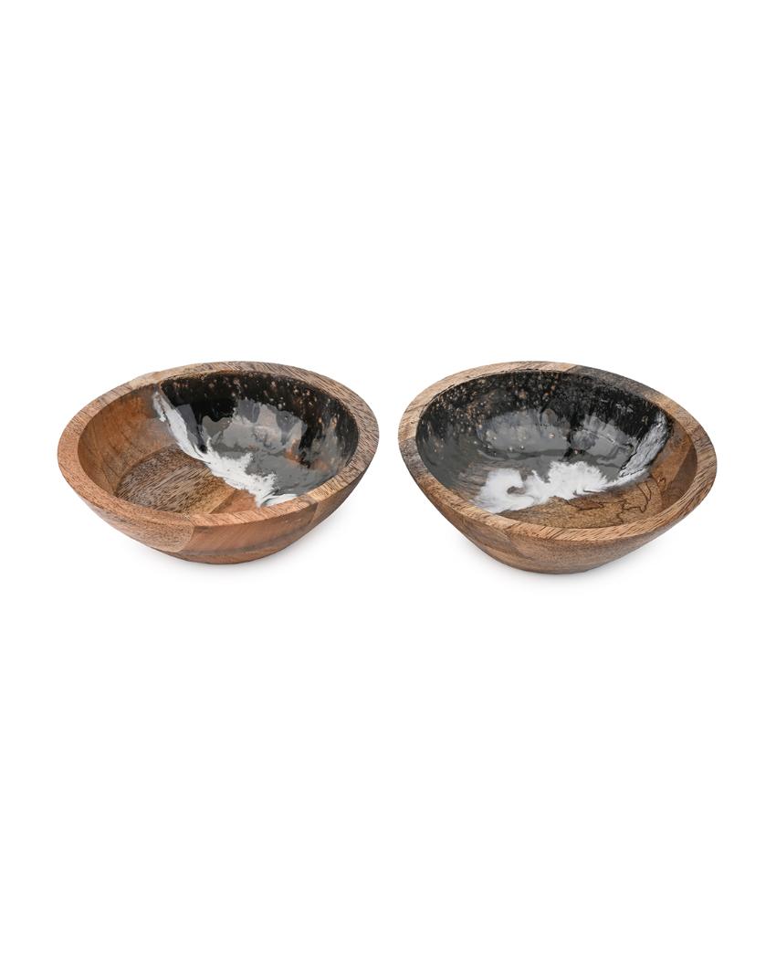 Posh Grove Wooden Bowls | Set of 2 | 5 x 2 inches