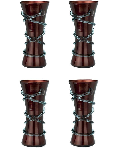 Bold Maroon Glass Pot Without Flower | 8 x 4 inches