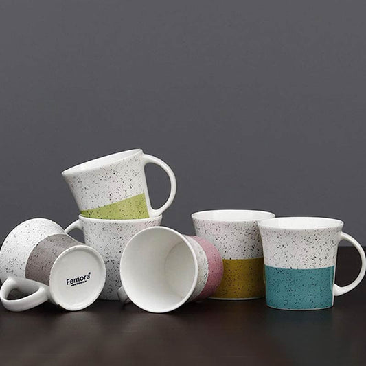 Indian Ceramic Handmade Multicolor Tea Cup Coffee Cup| Set of 6 | 160 ML Default Title