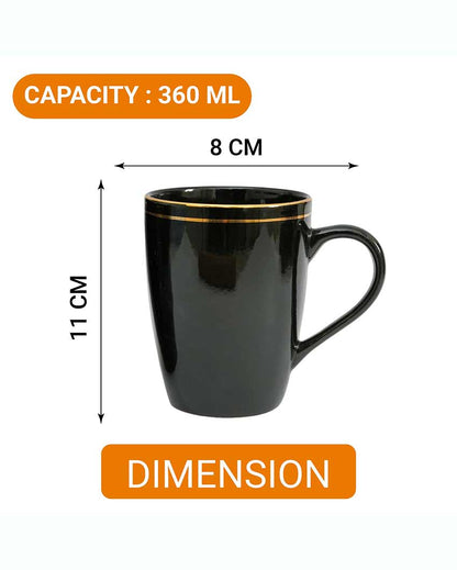 Green Ceramic Coffee Mug | 360 ml