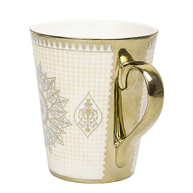 Fine Bone China Golden Satire Coffee Mug | 330 ML Default Title