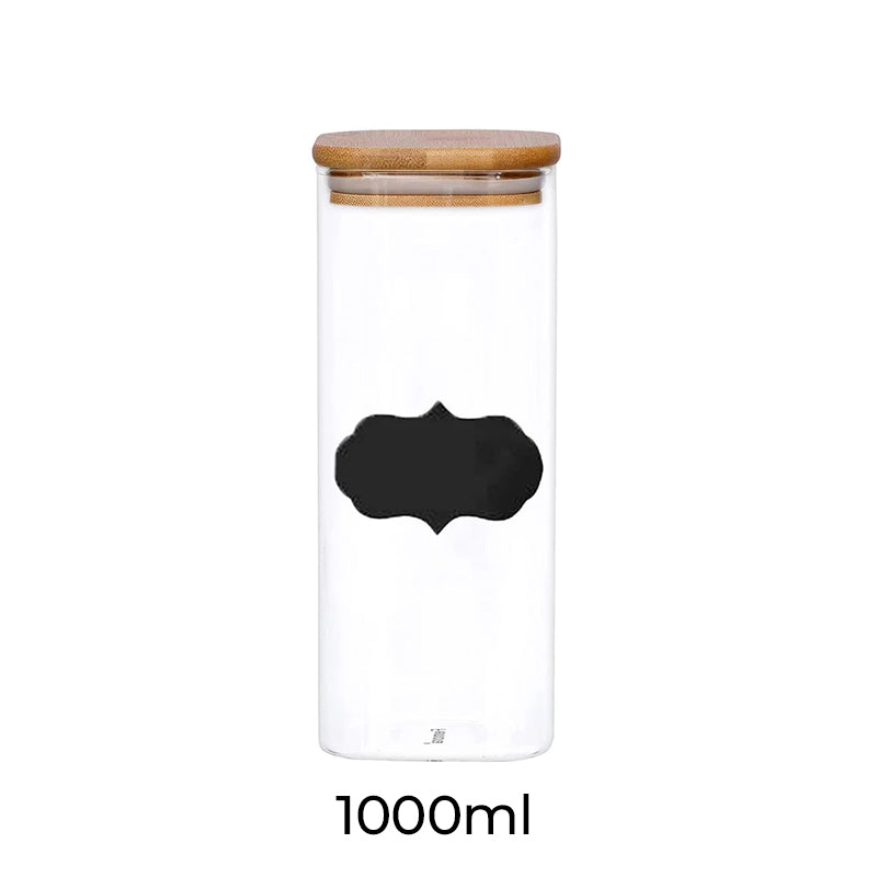 Glass Jar with Bamboo Air Tight LID | 1L