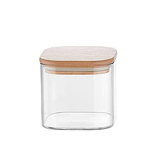 Glass Bamboo Lid Air Tight Jar | 450 ml